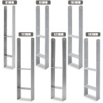 Tolletour 111 mm 2x ancrage professionnel en m�tal pour poteaux ? prot�g� contre la corrosion et stable ...