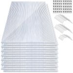 Tolletour 28x plaques de polycarbonate creux 4mm 121x60, 5cm 100 clips vitrage serre de jardin 20, 5m� ...