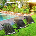 Tolletour 3x syst�me de chauffage pour piscine - magnifique panneau de chauffage solaire de piscine courb� ...