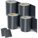 Tolletour 4 rouleaux de bandes brise - vue en pvc 50 m x 19 cm film brise - vue avec 40 clips de fixation ...