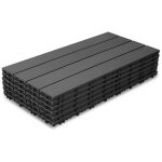 Tolletour 6pcs dalle de terrasse, rev�tement de sol ext�rieur, terrasse composite, 30x60cm balcon jardin ...