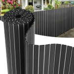 Tolletour - canisse en pvc double face, 90% d'occultation, gris anthracite, h. 80 cm x l. 50 cm