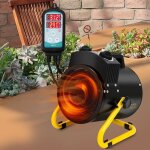 Tolletour chauffage de serre chauffage d'abris de jardin avec rgulateur de temprature 2000w pour les ...