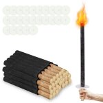 Tolletour - einfeben torches en cire torches de jardin torches en cire naturelle avec poigne extra longue, ...