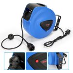Tolletour - enrouleur electrique automatique enrouleur automatique de cble 20 m botier plastique cordon ...