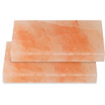 Tolletour lot 2 pierres de sel himalaya pour grill et plancha, cuisson viande poisson, 20x10x2, 5 cm, ...