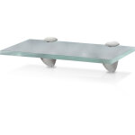 Tolletour panneau d'�tag�re tablette murale �tag�re en verre meuble de rangement verre satin�e 20 x 10 ...