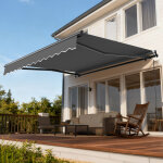 Tolletour store banne mural articul� store �lectrique r�tractable protection uv50 + 3x2 m aluminium cadre ...