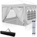 Tolletour tente pliante 3x3 m r�sistante � la pluie, barnum pliable avec protection uv 50 + , pour jardin ...
