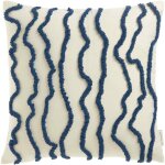 Tom tailor housse de coussin d�coratif wavy - 1 pi�ce 45x45 cm, bleu