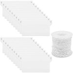 Tonchean - lot de 20 stores verticaux et 10 m�tres de cha�ne blanche 89 mm pour rideaux de porte et fen�tre ...