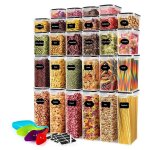 Tonchean - lot de 28 botes hermtiques pour aliments avec couvercles pour l'organisation du garde - ...