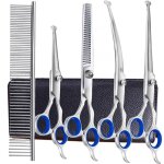 Ciseaux de scurit professionnels 6 en 1 en acier inoxydable 4cr pour chiens, chats et autres animaux ...