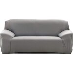 Housse de canap extensible pour 3 places avec accoudoirs, housse de canap (gris, 3 places)