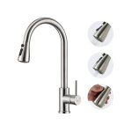 Mitigeur cuisine bross rotatif  360 robinet de cuisine avec douchette extractible en acier inox robinetteri ...