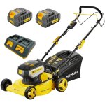 Tondeuse a batterie 80v (2x40v) - coupe 42cm - autotracte + 2 batteries 2ah + chargeur - autonomie 250m2 ...