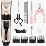 Tondeuse pour chien professionnelle tondeuse chien poil long epais electrique sans fil kit toilettage ...