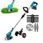 Tondeuse � gazon �lectrique sans fil, tondeuse � gazon sans fil avec 2 batteries, 3 types de lames, tondeuse ...