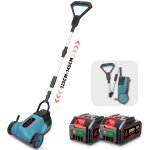 Tondeuse � gazon sans fil , largeur de coupe 21 cm, 3 hauteurs de coupe, avec deux batteries 3, 0 ah ...