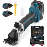 Xiiw - tondeuse  moutons sans fil, 500 w, avec 2 batteries de 2500 mah, 6 vitesses, professionnelle, ...