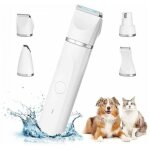 Tondeuse professionnelle 4 en 1 pour animaux de compagnie : tondeuse silencieuse pour poils de chien, ...