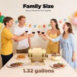 Tonneau � vin en bois de 5 l - grand volume - avec support et robinet - petit tonneau en ch�ne pour rhum, ...