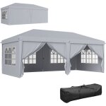 Tonnelle barnum pliant pop - up imperm�abilis� 5, 85l x 2, 95l x 2, 7h m 6 parois lat�rales amovibles ...