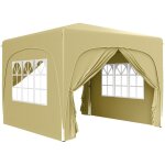 Tonnelle barnum pop up automatique 3x3m hauteur rglable sac transport inclus coloris sable