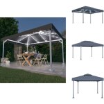 Vidaxl - tonnelle et guirlande lumineuse � led 4x3m anthracite aluminium - abri jardin - tonnelle ext�rieure ...
