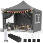 Liferun - tonnelle de jardin 3x3m, tente de jardin, pavillon, auvent pliable impermable, uv 50 + , avec ...