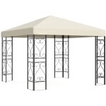 Tonnelle de jardin en m�tal fa�on fer forg� - 9 m� - noir - fidala