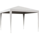 Tonnelle de jardin - outsunny - 3 x 3 m - structure en acier, tissu pe - r�sistant aux uv - pour f�tes ...