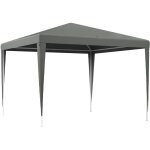 Tonnelle de jardin - outsunny - 3 x 3 m - structure en acier, tissu pe - r�sistant aux uv - pour f�tes ...