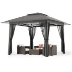 Tonnelle de jardin pliante 3x3 bealife impermable uv 50 + exterieur pergola mtal hauteur rglable 2, ...