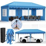 Tonnelle de jardin pliante 3x6, impermable et stable, tente de reception, avec 4 panneaux latraux pour ...
