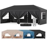 Tonnelle de jardin pliante 3x6m tente pop - up portable imperm�able protection du soleil, facile � installer ...