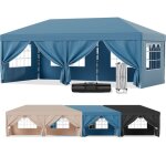 Tonnelle de jardin pliante 3x6m tente pop - up portable imperm�able protection du soleil, facile � installer ...