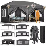 Tonnelle de jardin pop - up 3x6m, barnum pliant extrieur, tente de receptin fte camping, impermable, ...