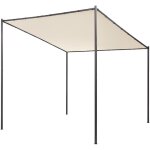 Beliani - tonnelle de jardin avec structure en acier 282 x 294 cm et toile beige vimino