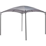 Beliani - tonnelle de jardin avec structure en métal 305 x 305 cm et toile gris vomero Beliani - tonnelle de jardin avec structure en métal 305 x 305 cm et toile gris vomero