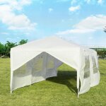 Design in - tonnelle jardin tente rception 6 murs amovibles fentre 900x300x260cm blanc cw57839