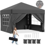 Tonnelle pliable 3x3m � montage rapide pop up tonnelle assemblage en 1 minute hauteur r�glable stable ...