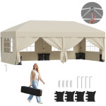 Tonnelle pliable 3x6m � montage rapide pop up tonnelle assemblage en 1 minute hauteur r�glable stable ...