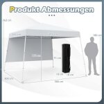 Tonnelle pliante 3 x 3 m impermeable protection uv blanche