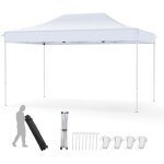 Costway - tonnelle pliante, 300 x 445 cm, montage facile, gazebo commercial avec trous de drainage, sac ...