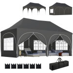 Tonnelle pliante - barnum - outsunny - imperm�able anti - uv, 6 parois lat�rales, 6 sacs de sable et ...