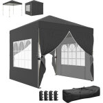 Tonnelle pliante - outsunny - r�glable en hauteur protection uv50 + - montage facile - tissu oxford et ...