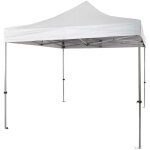 Tonnelle pliante professionnelle en aluminium � structure hexagonale, market - pro 3x3, blanche, �tanche ...