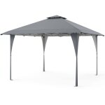 Tonnelle pliante reglable 4 x 4 m avec double toit et structure en metal