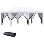 Tonnelle pop - up pliante xxl amanda noire et blanche